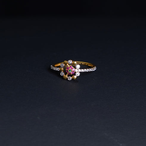 22 Carat Gold Casual Ring Designed With Stones 1.95g by Mahita Collections